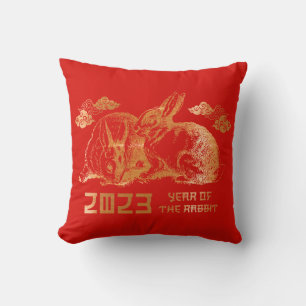 Cojín Decorativo Conejo Zodiaco Chino Año Nuevo Lunar 
