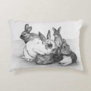 Cojín Decorativo Conejos, conejos y más conejos: Pillow