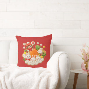 Cojín Decorativo Conejos de invierno