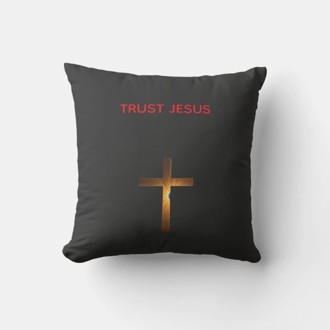 Cojín Decorativo Confía en Jesús (Anverso)