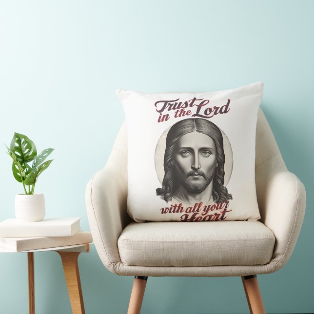 Cojín Decorativo Confianza divina: mensaje de Jesús (Silla)
