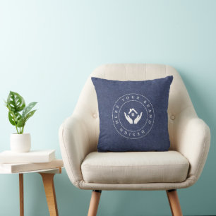 Cojín Decorativo Confrontación con el logotipo corporativo de perso