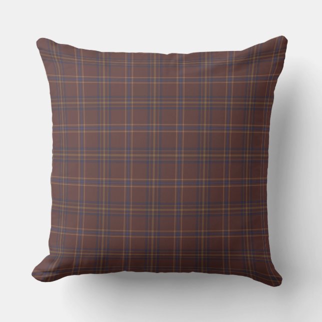 Cojín Decorativo Congo Brown and Spicy Mix Plaid (Anverso)