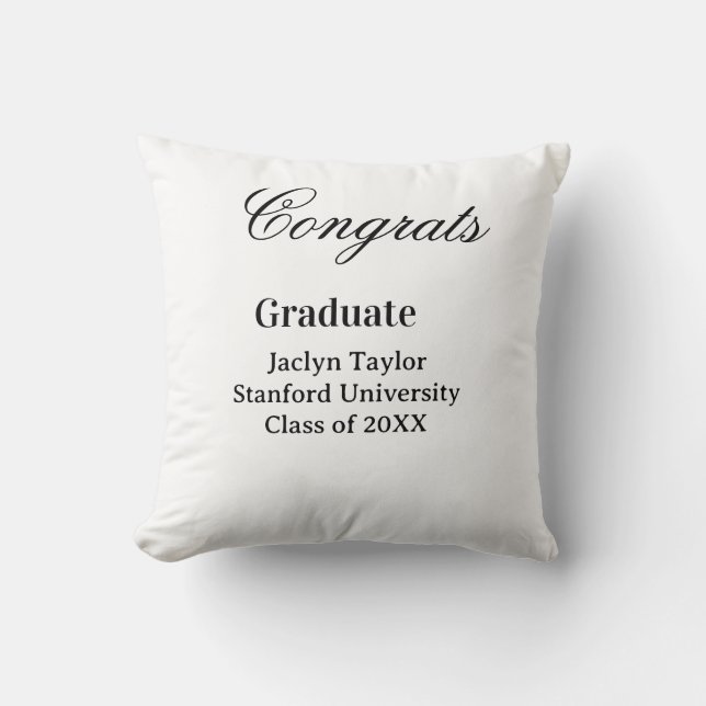 Cojín Decorativo Congrats graduation name university name class of  (Anverso)