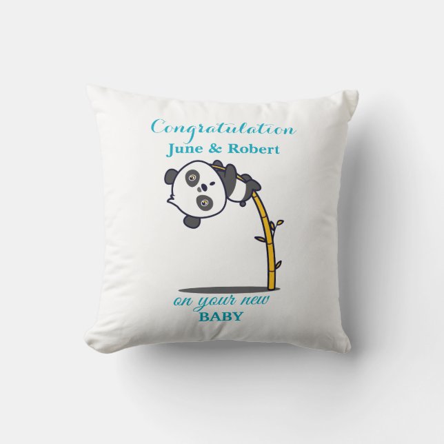 Cojín Decorativo congratulation on new baby (Anverso)