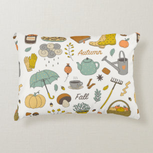 Cojín Decorativo conjunto de caídas de color adorable con dibujos a