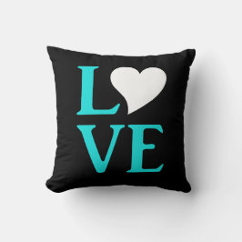 Cojín Decorativo Conjunto de suite de boda azul turquesa Love The B