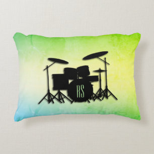 Cojín Decorativo Conjunto de tambores Monogram Verde