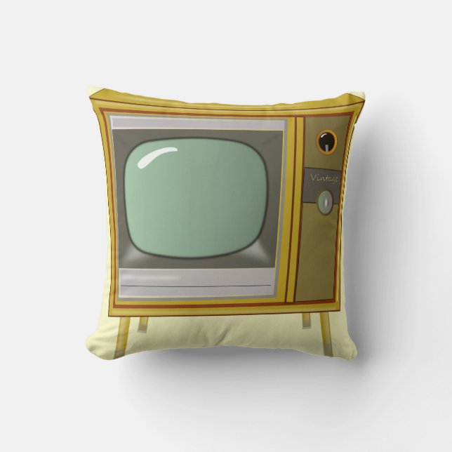 COJÍN DECORATIVO CONJUNTO DE TELEVISIÓN DE RETRO (Anverso)