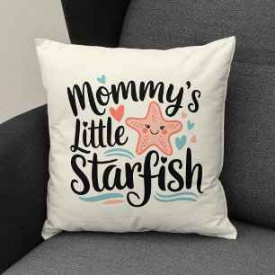 Cojín Decorativo Conmovedora Pequeña Estrella de Mar de Mamá