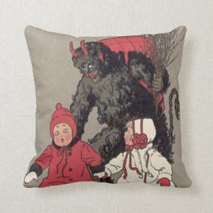 Cojín Decorativo Conmutador Krampus Persiguiendo Niños