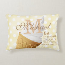 Cono de helado de vainilla de servicio suave con m