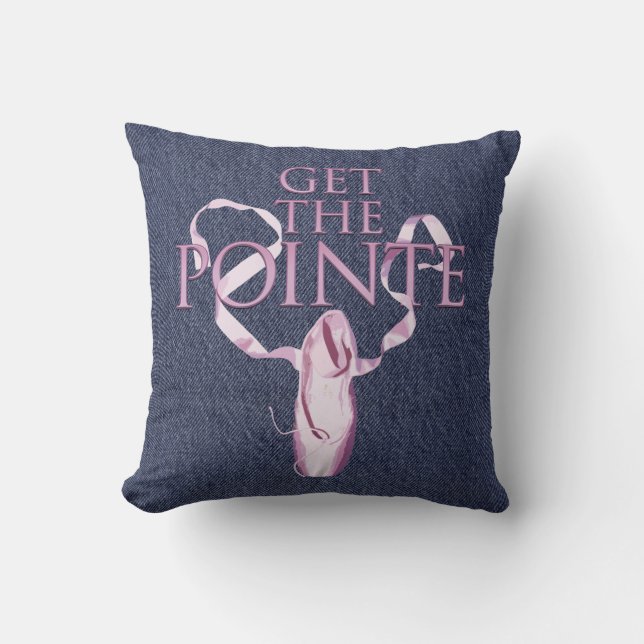 Cojín Decorativo Consiga el Pointe (la danza) (Anverso)