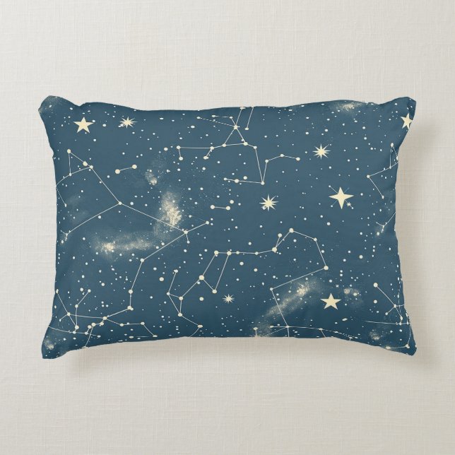 Cojín Decorativo Constelación celeste - Noche estrellada (2) (Anverso)