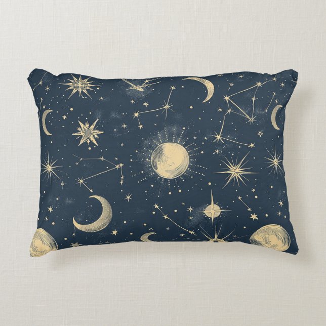 Cojín Decorativo Constelación celeste - Noche estrellada (3) (Anverso)