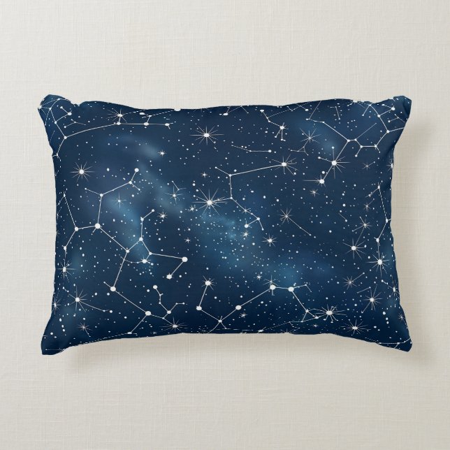 Cojín Decorativo Constelación celeste - Noche estrellada (4) (Anverso)