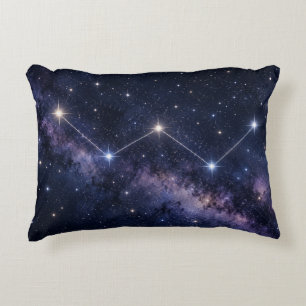 Cojín Decorativo Constelación de estrellas de la galaxia violeta