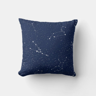 Cojín Decorativo Constelaciones del Zodiaco con un cielo estrellado