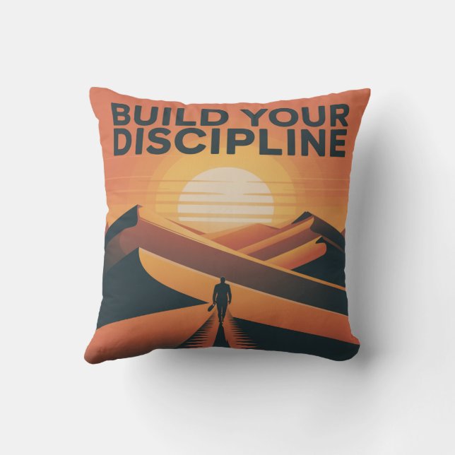 Cojín Decorativo Construye Tu Disciplina (Reverso)