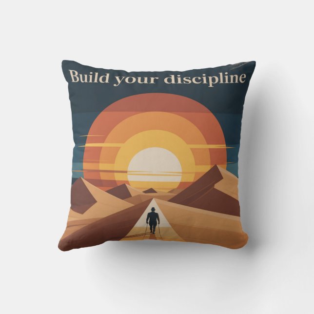 Cojín Decorativo Construye Tu Disciplina (Reverso)
