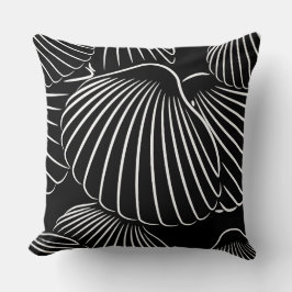 Cojín decorativo contemporáneo de conchas blancas