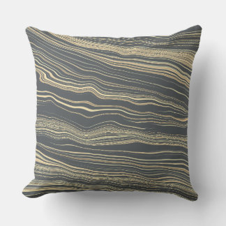 Cojín Decorativo Contemporáneo gris ahumado, bronceado con patrón d