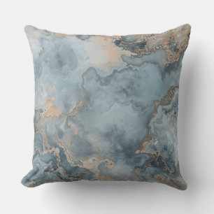 Cojín Decorativo Contemporáneo Gris Azul Polvoriento Mármol Tan
