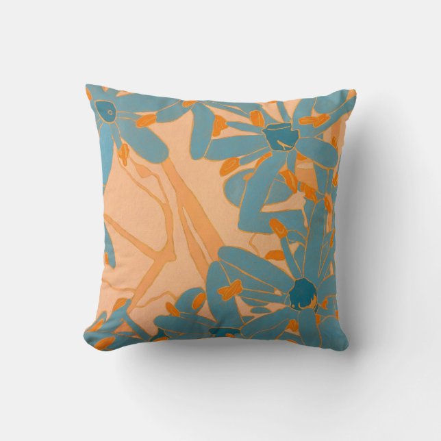 Cojín Decorativo Contemporary Leaf Design Peach (Anverso)