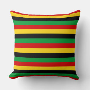 Cojín Decorativo Conteo de franjas de bandera de Guinea Bissau Sant