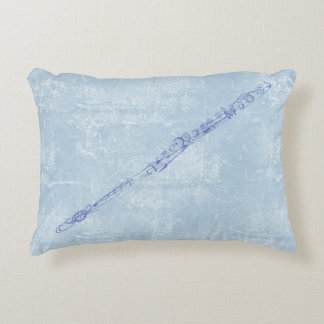 Cojín Decorativo Contexto texturizado azul del efecto del dibujo
