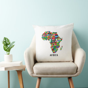 Cojín Decorativo Continente del Mapa de África