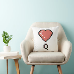 Cojín Decorativo contorno negro de la reina del corazón
