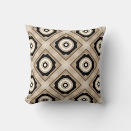 Cojín Decorativo Contraste de diamante negro y beige