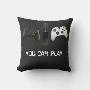 Cojín Decorativo Controlador de juego minimalista "Puedes Jugar"