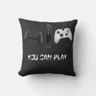 Cojín Decorativo Controlador de juego minimalista "Puedes Jugar"