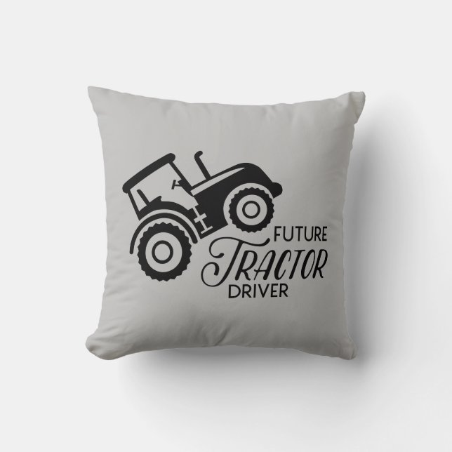 Cojín Decorativo Controlador de Tractor futuro (Anverso)
