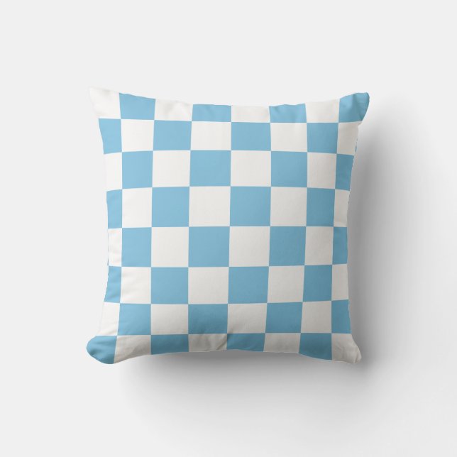 Cojín Decorativo Controles azul claro y blanco (Anverso)