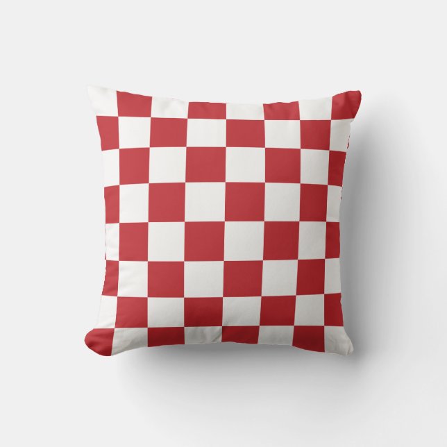Cojín Decorativo Controles rojo y blanco oscuros (Anverso)