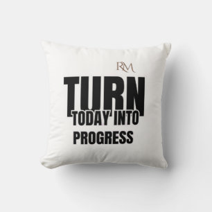 Cojín Decorativo Convierte Hoy en Progreso Diseño Motivacional
