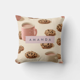 Cojín Decorativo Cookies y leche personalizadas y pasteles