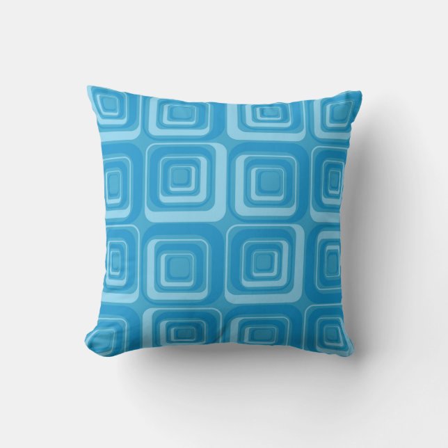 Cojín Decorativo Cool Blue Layers Throw Pillow (Anverso)