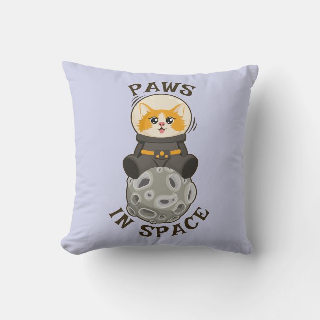 Cojín Decorativo Cool Cat in space Cat Astronaut Cosmic animal Moon (Anverso)
