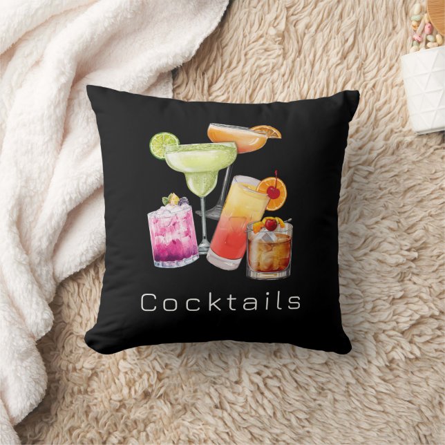 Cojín Decorativo Cool Cocktails Square Throw Pillow (Manta)