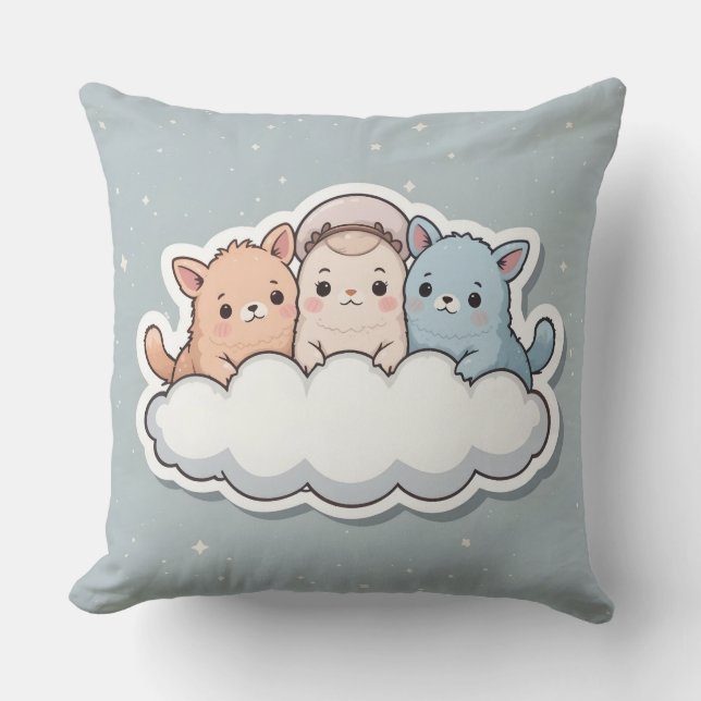 Cojín Decorativo Cool comfort cushion with cute creatures (Anverso)