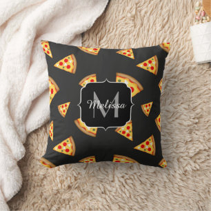 Cojín Decorativo Cool fun pizza slices pattern Monogram PLdesign