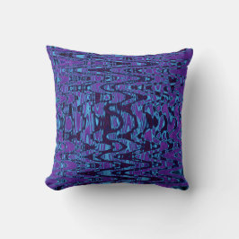Cojín Decorativo Cool Purple and Blue Abstract Tie Dye Retro Waves