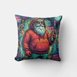 Cojín Decorativo Cool Santa Graffiti – Urban Christmas Style