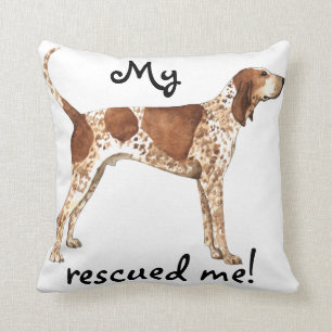 Cojín Decorativo Coonhound del inglés americano del rescate