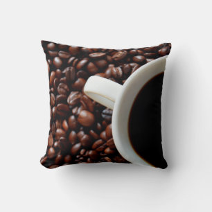 Cojín Decorativo Copa de café con café, judías de café