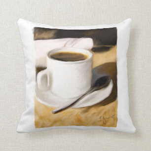 Cojín Decorativo Copa de Café Original Diseño de Arte Pillow